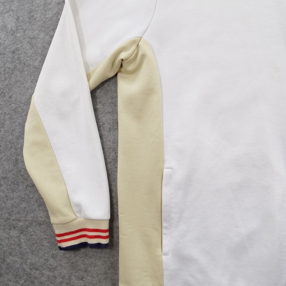 Lacoste Track Jacket Mens Extra Large White Beige Crocodile Logo Full Zip - Picture 3 of 11